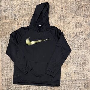 Black Hoodie with Yellow Nike Logo
